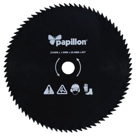 Disco in Acciaio 80 denti per decespugliatore per taglio sottobosco Papillon