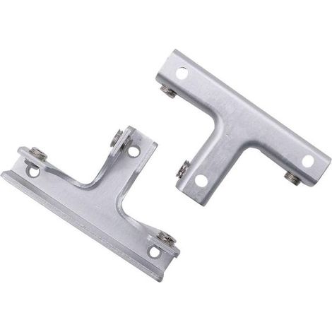 Juego de 2 abrazaderas de vidrio en forma de T para acuarios, peceras y armarios. Soportes de vidrio de aleación de aluminio para vidrio de 6 a 10 mm de espesor. (1/5)