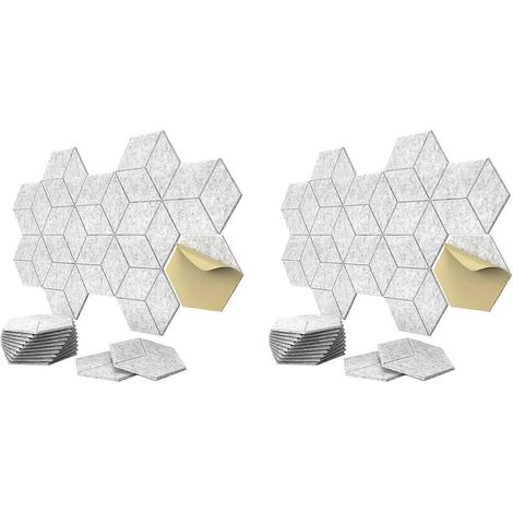 Lot de 24 panneaux insonorisants autocollants en forme de Y, panneaux en mousse isolante phonique, panneaux insonorisants pour la maison et le bureau. (1/5)