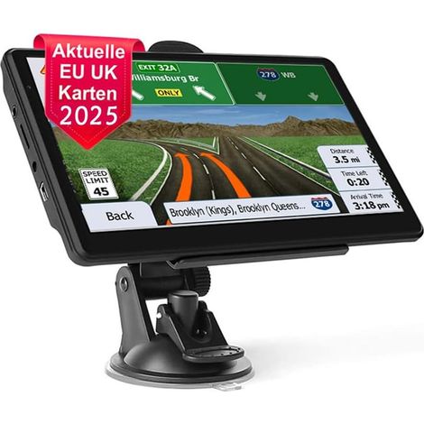 GPS Car,5 Inch GPS Heavyweight,Auto Navigation with HD Touch Screen,Multi-Language Voice Guidance 2025 Mapping UK Europe Installed Free Lifetime Update,for Auto,Truck (1/5)
