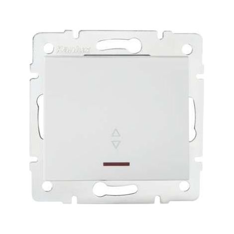 Interrupteur va-et-vient LED - Encastré - Blanc - Rétroéclairé - 71x71mm (1/3)