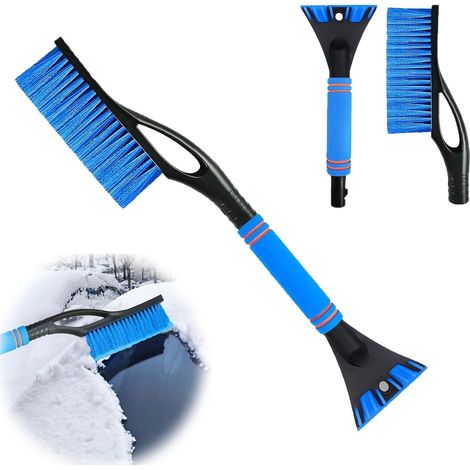 Cepillo de nieve de invierno extraíble 2 en 1, raspadores de nieve para coche, raspador de hielo y cepillo para nieve, raspador de parabrisas, cepillo de nieve para coche, raspador de hielo para coche