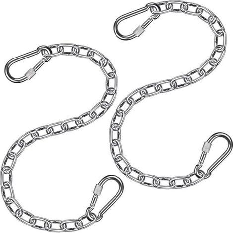 Edelstahlkette, Stuhlkette mit Karabinerhaken, geeignet für Stühle, Sandsäcke, Schaukeln (1/5)