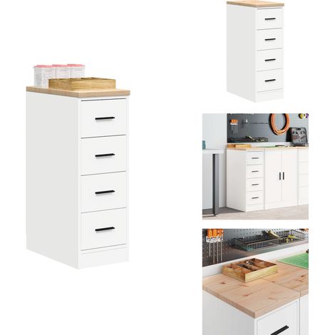 Armoire de rangement de garage blanc 30x51x85 cm bois de pin - Armoire De Rangement De Garage - Armoires De Rangement De Garage - Armoire - Armoire De Garage (1/5)