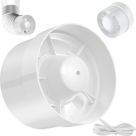 Extracteur D'air 125mm, Extracteur Dair 240 m³/h, 34dB Leise, Extracteur Air D'air Salle de Bain pour Cuisine, WC, Serre, Tente de Culture, Garage (1/5)