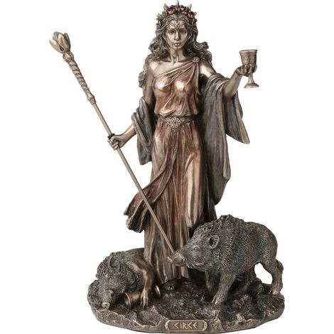 Statuetta mitologica di strega in resina - Stile fantasy