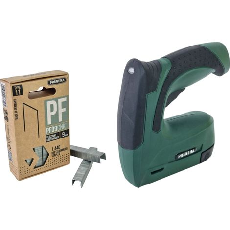 Grapadora a batería Prebena TACKFIX-PF14 de 4 V, tipo PF 6 - 14 mm + 1.440 grapas PF09CNK de 9 mm (1/5)
