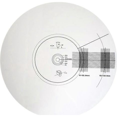 Kalibrier-Einstellwerkzeug, Anti-Rutsch-Tonabnehmer, Plattenspieler-Winkelmesser 3 mm