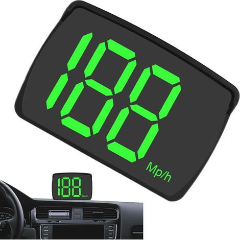 Compteur de vitesse pour voiture, affichage numérique MPH/KPH, Écran HUD de voiture pour tableau de bord et pare-brise de moto, camion, course de course, chariot de golf (1/5)