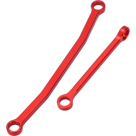Kit de biellettes de direction 1/24 en alliage d'aluminium haute précision, installation facile, pour crawler RC FMS FCX24 (rouge). (1/5)