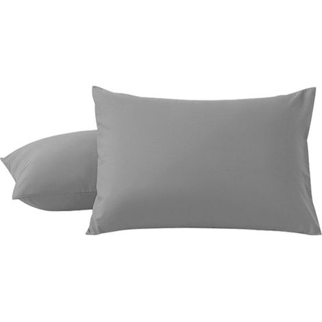 Funda de almohada cuadrada de 51 x 66 cm, juego de 2. Funda de almohada cuadrada de 51 x 66 cm en microfibra cepillada con solapa (sin cremallera). (1/5)