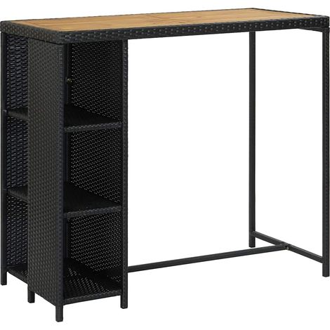 Maison Exclusive - 5-tlg. Gartenbar-Set mit Kissen Poly Rattan Sc (1/5)