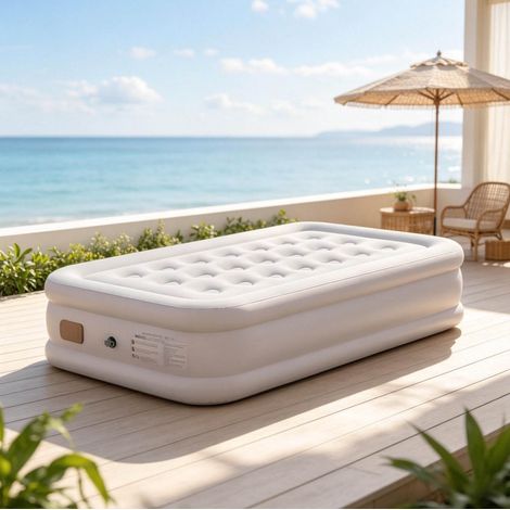 Colchón hinchable con bomba eléctrica integrada 190x97x39 cm impermeable 5000 mm HAVRYA (1/5)