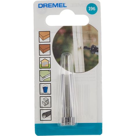 Dremel 196 punte da taglio per fresatura in set di accessori da 2 pezzi - 2 frese ad alta velocità a forma di cilindro con diametro di lavoro di 5,6 mm (1/3)
