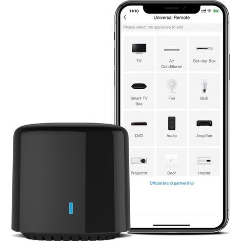 RM4C Mini Wi-Fi IR Blaster Télécommande universelle intelligente Commande vocale avec Google Home et Alexa Smart Home HUB App (1/5)