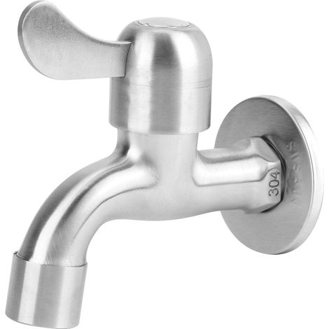 Robinet mitigeur monocommande en acier inoxydable 304 pour lave-linge, cuisine et jardin. (1/5)