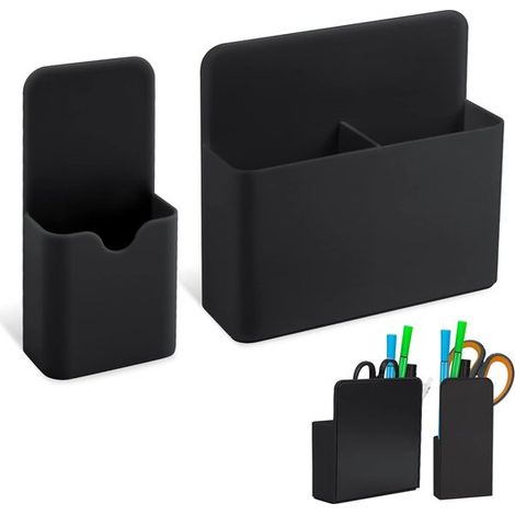 Lot de 2 supports magnétiques pour marqueurs GPS, accessoires de rangement pour réfrigérateur, tableau blanc et bureau, noir (1/5)