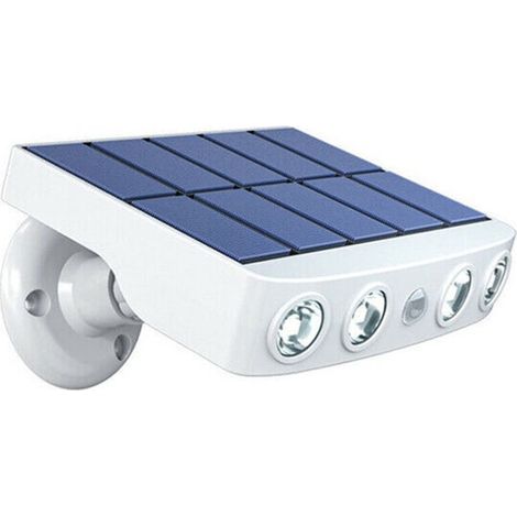 Lampe solaire extérieure étanche orientable – Détecteur de mouvement – 4 Leds COB 500 lumens – Recharge rapide – IP65 pour intempéries (1/5)