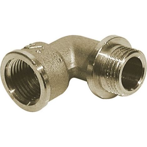 GOMITO A 90° MF CON BATTUTA IN OTTONE GIALLO Diam. 1/2