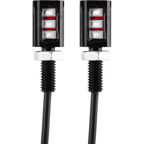 2x12V universel voiture moto plaque d'immatriculation vis boulon lumière lampe bleu LED. (1/5)