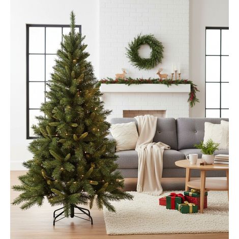 Albero di Natale 210 cm - 731 Rami Apertura a Ombrello, Verde, -, 210h cm Porlamar
