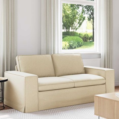 Sofa Creme 182 x 80 x 82 cm Stoff
