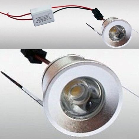 LED Einbaustrahler, 25mm Loch, 1 LED, 1W Warm-/Kaltlicht, für den Innenbereich, IP20 - Warmweiß (1/3)