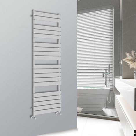 WarmeHaus Heated Towel Rail Radiator For Bathroom Ladder Flat Panel Chrome 1800x600mm
