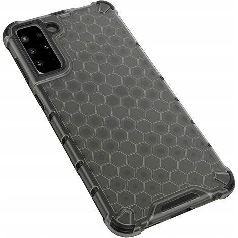 Custodia protettiva a nido d'ape con cornice in gel per Samsung Galaxy S22+ (S22 Plus) nera (1/5)