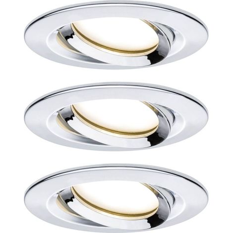 Paulmann Nova Plus Spot encastrable pour salle de bains jeu de 3 LED LED 20.4 W IP65 chrome (1/5)