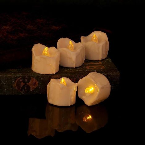 Bougies chauffe-plat électriques LED sans flamme à effet scintillant, décorations de mariage et de Noël, nouveautés (1/4)