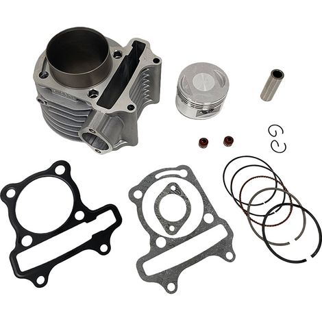 Cylinder and piston parts for motorcycle engines, compatible with the Italika DS150, WS150 and GS150 models.--DTEKGAZ