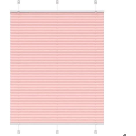 4015434 Store plissé rose 110x100 cm largeur du tissu 109,4cm polyester (1/5)