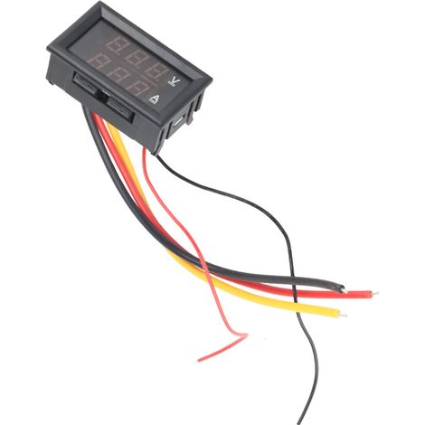 Voltmètre Ampèremètre Numérique DC 0‑300V Double Affichage Tension Courant avec Protection Inversion Polarité (1/5)