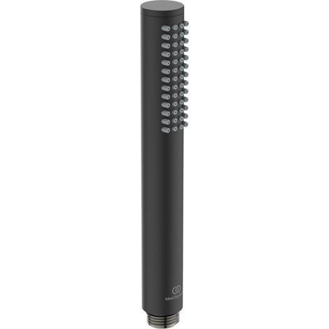 Ideal Standard Idealrain Atelier Doccetta a forma cilindrica. 1 funzione. 8 l/min (3 bar). Easy-grip. Ugelli facili da pulire. EcoFlow 25x25x198 mm - Nero opaco seta (1/5)