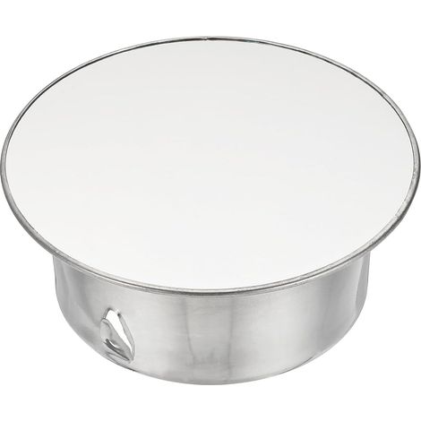 Tapa de chimenea, junta ajustable, tapa para orificio redondo, apta para tubos de 90 mm de diámetro, color plata. (1/5)