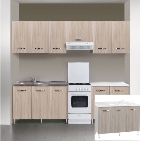 KIT CUCINA BASE 3 ANTE 120X50XH85 CM SENZA LAVELLO OLMO- AZUR LINE- 1,0 pz