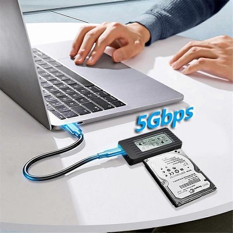 Boîtier pour disque dur ShuoLe USB 3.1, adaptateur pour disque dur 2,5/3,5 pouces (1/5)
