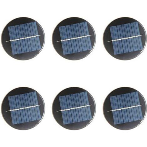 Lot de 6 mini cellules de panneau solaire 6 V 80 mm pour énergie solaire, bricolage, maison, jardin, projets scientifiques – Jouets – Chargeur de batterie (1/5)