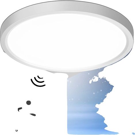 Plafonnier, Capteur de Mouvement, Économe en Énergie, 1PC, Lumière neutre-a, BLANC-a (1/2)