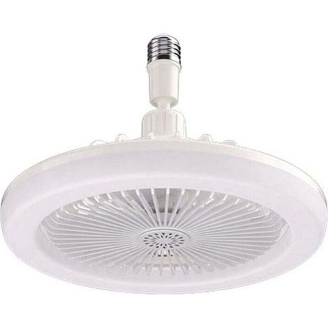 Ventilateurs de Plafond avec TéLéCommande et Lampe, Base Convertisseur E27, Intelligents Silencieux Pour Chambre à Coucher Salon