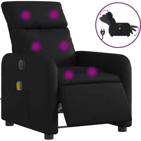 Maison Exclusive - Massagesessel Elektrisch Schwarz Kunstleder