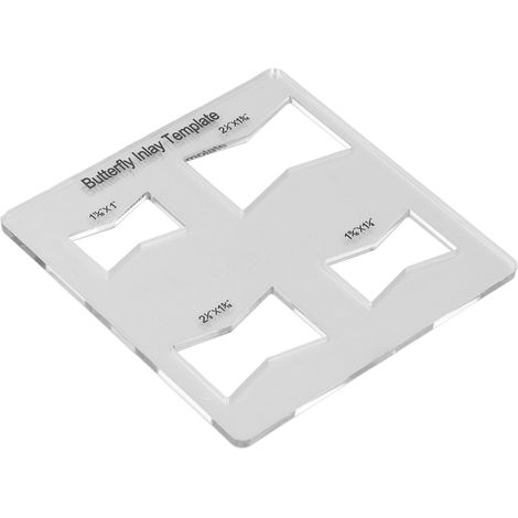 Gabarit de découpe papillon en acrylique pour défonceuse, idéal pour la réparation et le renforcement de meubles en bois (1/5)