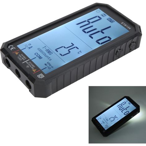 Multimètre multifonction ET8134, multimètre automatique LCD avec fonction d'alarme, 10 A, 600 V (1/5)