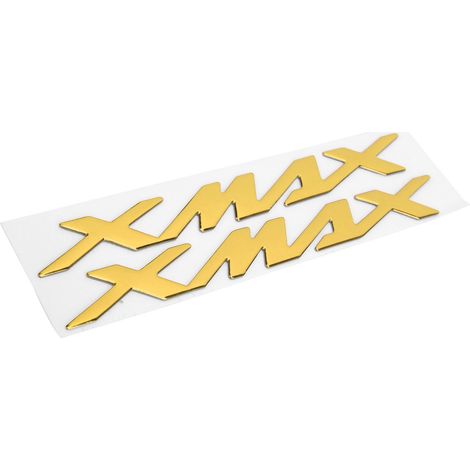 Paire d'autocollants décoratifs 3D pour moto XMAX 125 250 400 (Jaune) (1/5)