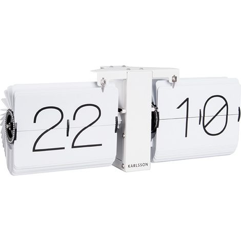 Horloge moderne Flip No Case Blanc (1/3)