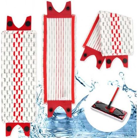 Recharge Serpillière - Microfibre Lavable Réutilisable - Pour Balai Vileda UltraMax - 2 Pièces (1/5)