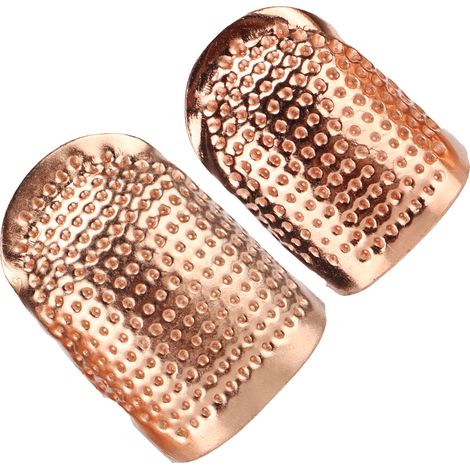 Retro-Metallfingerhut, verstellbarer Fingerschutz, Quilt- und Stickwerkzeug, Roségold (1/5)