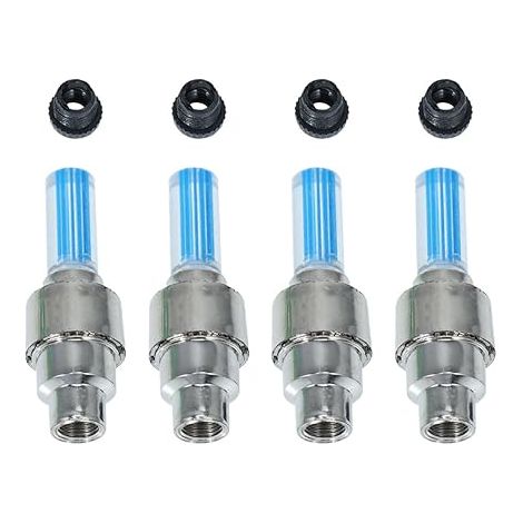 8 pièces Lumières de Vélo à LED Bouchons de Valve Lumineux pour Éclairage de Roue Accessoires de Vélo Décoration Cool pour Cyclisme