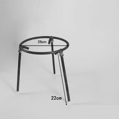 Réchaud de camping portable en acier, détachable, avec support triangulaire, pour barbecue et pique-nique, support pour casseroles, réchaud à bois et réchauds de cuisine portables. (1/4)